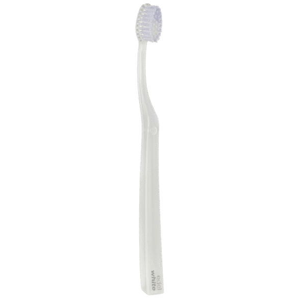 edel+white Eraser Whitening toothbrush in PET box – Flecken einfach wegrubbeln. Stain eraser brush in weiss.