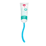 edel+white STOP Sensitive Toothgel 12ml – Linderung und Schutz vor Zahnempfindlichkeit. Zahnpasta Tube offen, blaue Paste sichtbar.