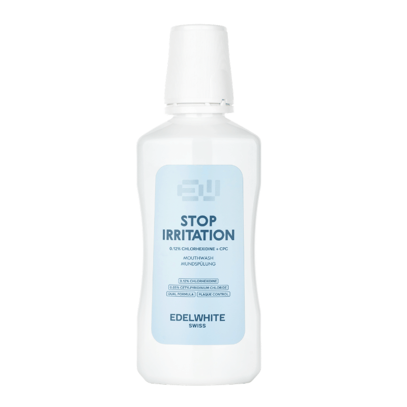 Edelwhite STOP Irritation Mundspülung 1.2% CHX 300ml (**NEW DESIGN 2026**)