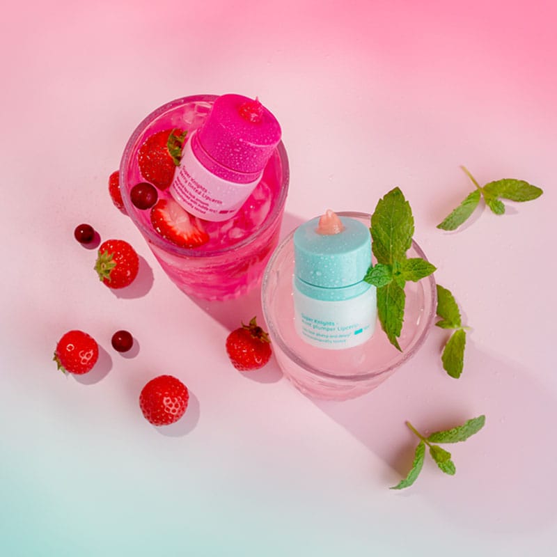 belif Mint Plumper and Berry Tinted Lipcerin 15ml - Image de différents goûts, menthe et fraise en pot