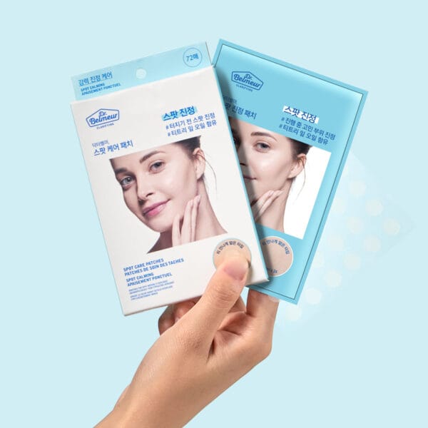 Dr. Belmeur Clarifying Cover Spot Patches – transparente Akne- und Pickelpflaster mit Teebaumöl, Salicylsäure und Fireweed-Extrakt. Abbildung ganzer Inhalt des Produkts.