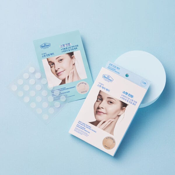 Dr. Belmeur Clarifying Cover Spot Patches – transparente Akne- und Pickelpflaster mit Teebaumöl, Salicylsäure und Fireweed-Extrakt. Abbildung Inhalt des Produkts.