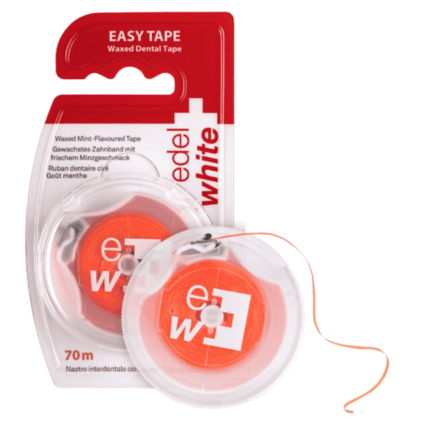 Edelwhite Easy Tape Gewachstes Zahnseideband 70m