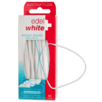 edel+white Supersoft Floss 50 strands – Perfekt zum Reinigen um und unter Zahnspangen, Brücken und Implantaten - Abbildung Verpackung