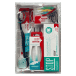 edel+white Implant Care Set – Komplettset für Implantatpflege mit Zahngel, Interdentalbürsten, Zahnseide und Flosserbrush.