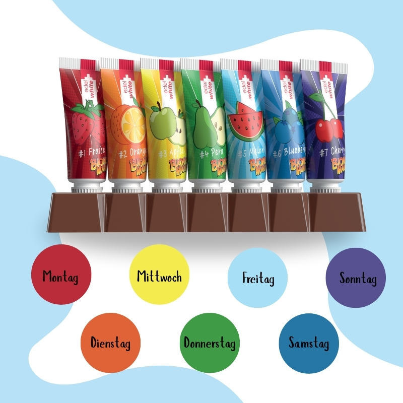 Edelwhite 7 Früchtli - Bionicmania Kinderzahnpasta