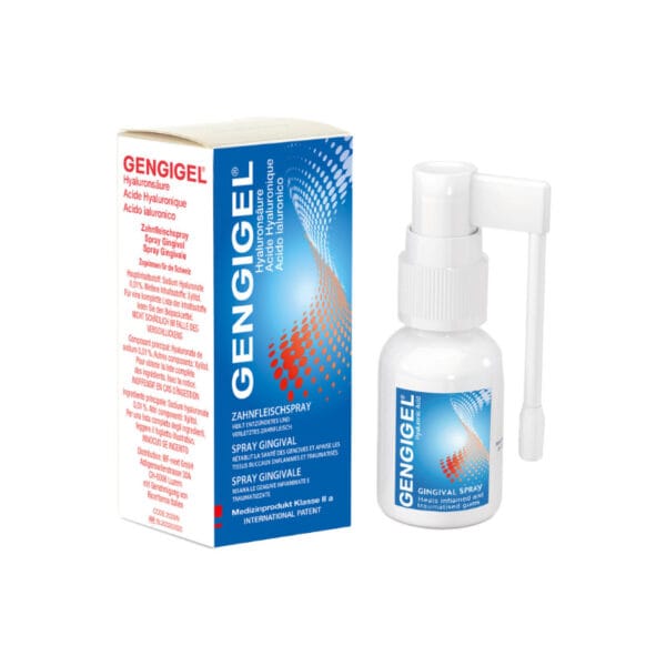 Gengigel Spray 20ml – Hyaluronsäure-Spray für schwer zugängliche und schmerzhafte Stellen im Mund