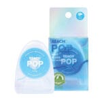 REACH POP fil dentaire menthe - fil dentaire végétal, ciré, 384 microfils & emballage durable, 50m. Photo produit avec emballage. 